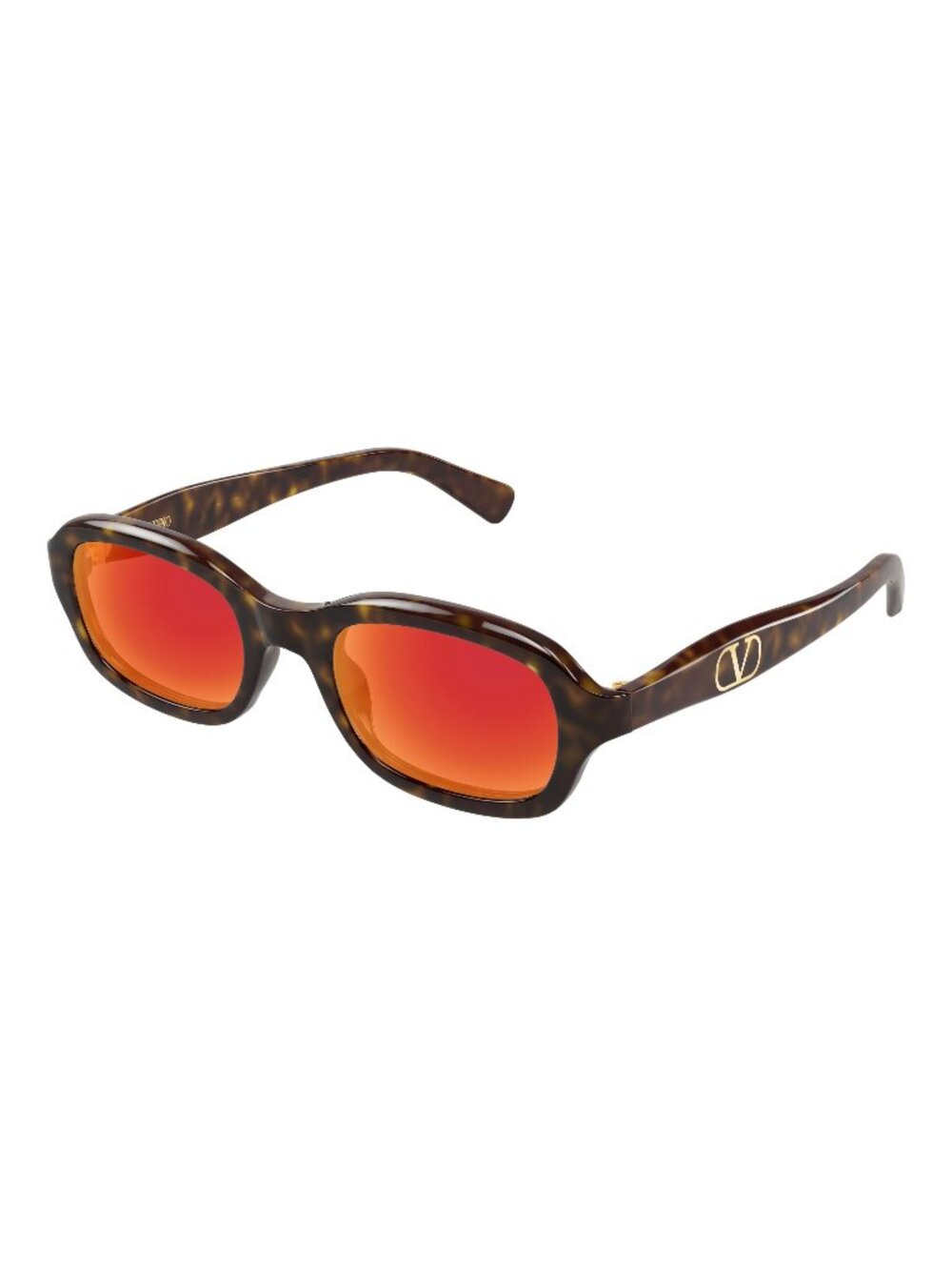 New Valentino Women's Sunglasses Havana Red Lens Acetate Frame VG0010S 004 51